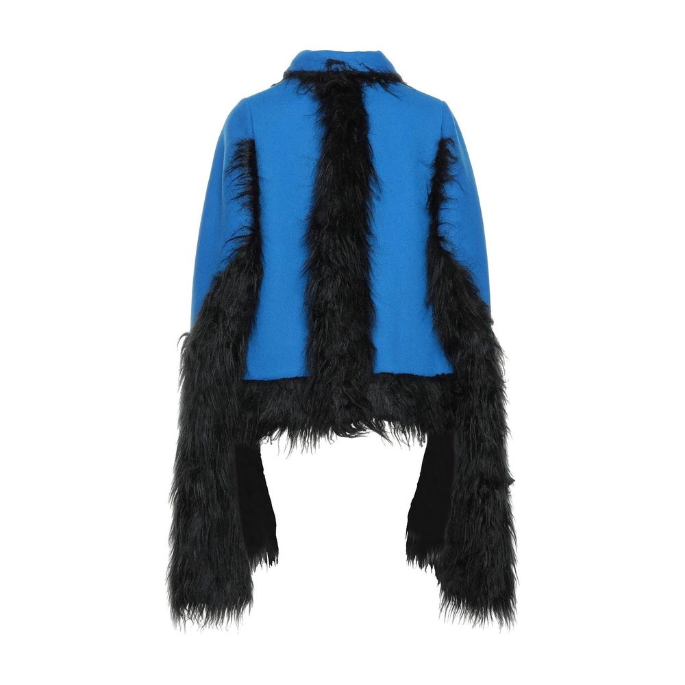 Maison Margiela Faux Fur Trimmed Cape Jacket by Maison Margiela