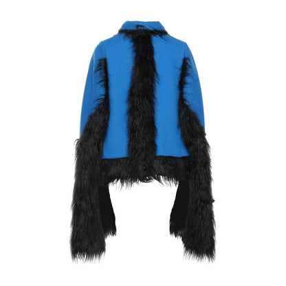 Maison Margiela Faux Fur Trimmed Cape Jacket by Maison Margiela