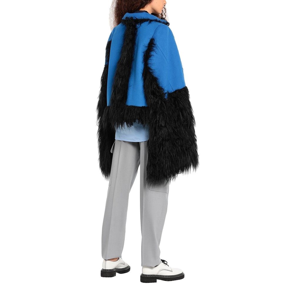 Maison Margiela Faux Fur Trimmed Cape Jacket by Maison Margiela