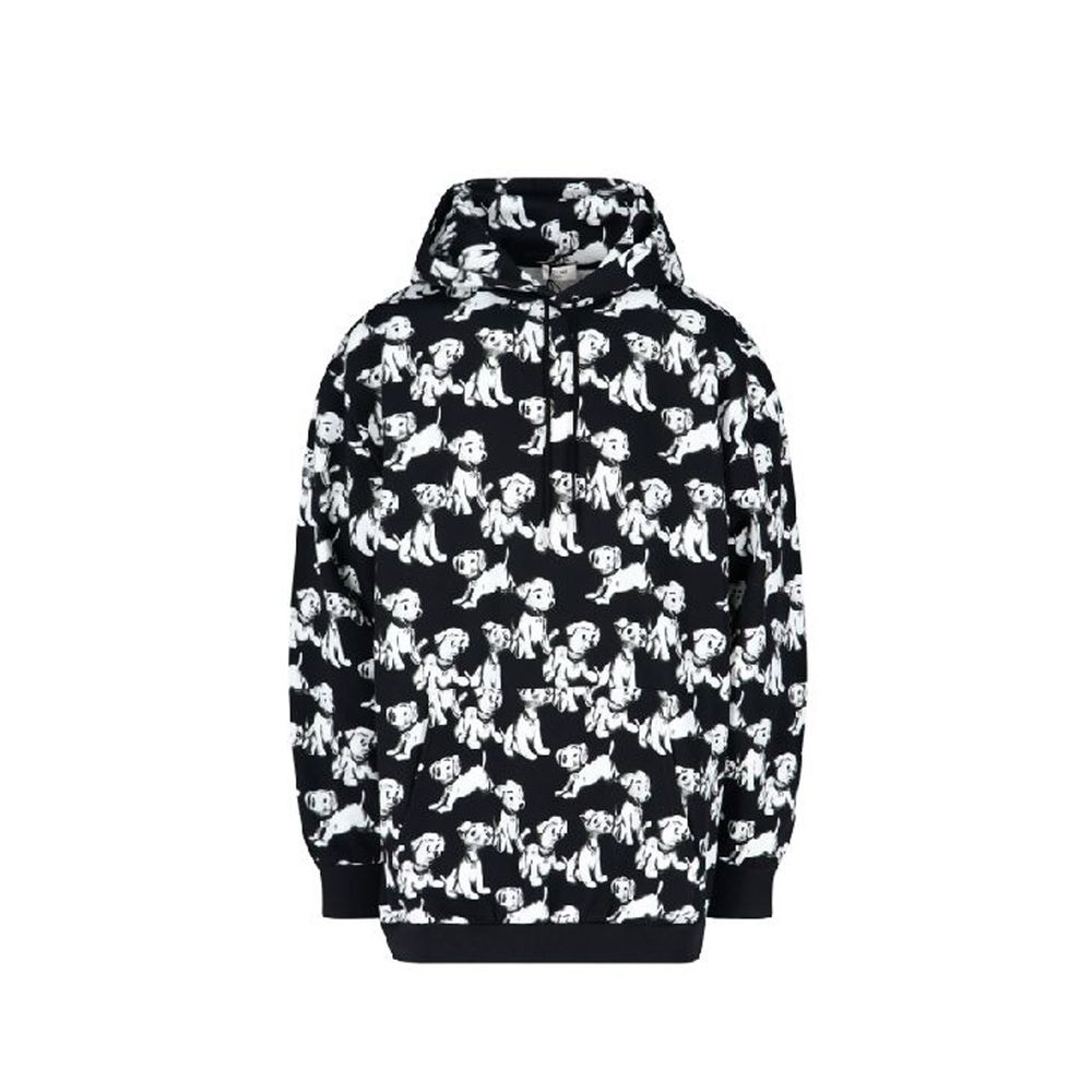 Sweat-shirt à capuche imprimé chiens Céline