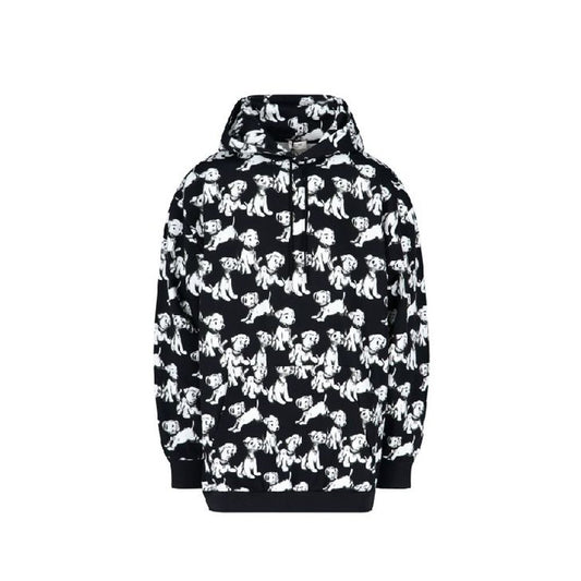 Sweat-shirt à capuche imprimé chiens Céline