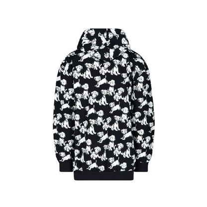 Sweat-shirt à capuche imprimé chiens Céline