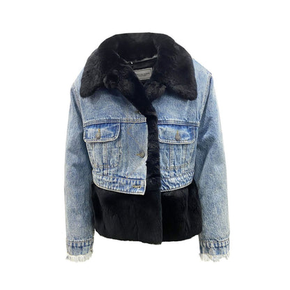 FORTE DEI MARMI COUTURE Fur Lining Denim Jacket by FORTE DEI MARMI COUTURE