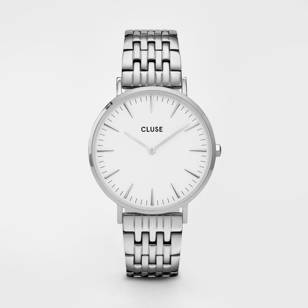 Montre Cluse en acier inoxydable argenté