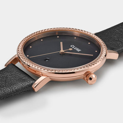 Montre Cluse en cuir gris