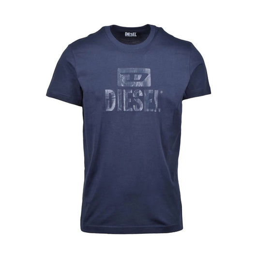 T-shirt en coton bleu Diesel