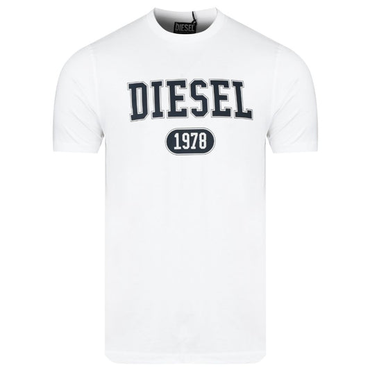 T-shirt en coton blanc Diesel