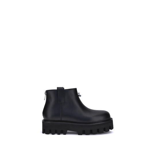 Alexander McQueen Platform Ankle Boots Leather - Silver