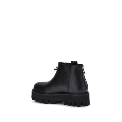 Alexander McQueen Platform Ankle Boots Leather - Silver