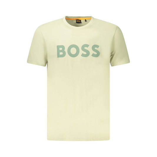 T-shirt homme en coton vert Hugo Boss