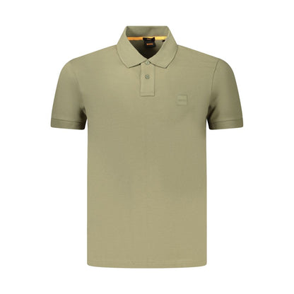 Polo Hugo Boss en coton vert pour homme