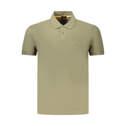 Polo Hugo Boss en coton vert pour homme