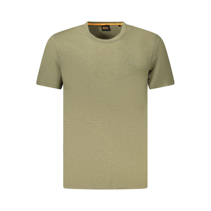 T-shirt homme en coton vert Hugo Boss