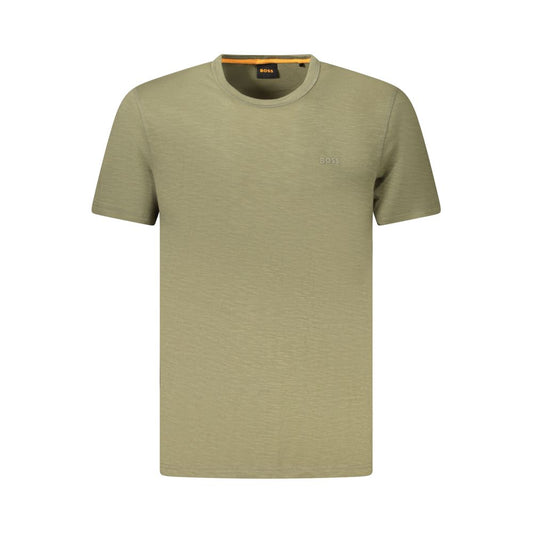 T-shirt homme en coton vert Hugo Boss