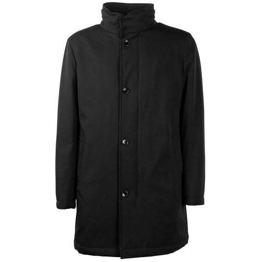 Veste en laine noire fabriquée en Italie