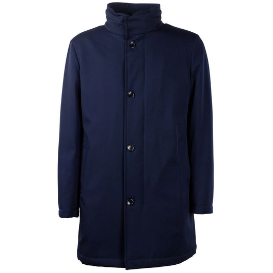 Veste en laine bleue fabriquée en Italie