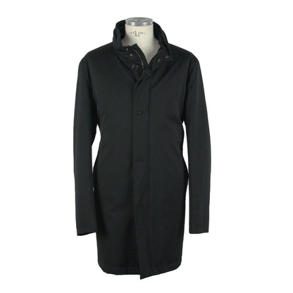 Veste en laine noire fabriquée en Italie