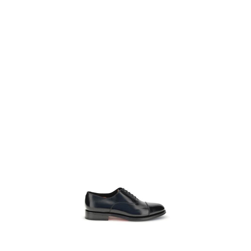 Santoni Leather Lace Ups Goodyear Sole Timeless Elegance