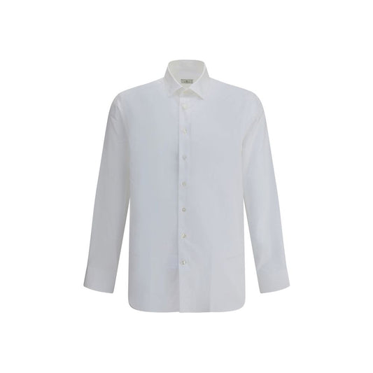 Etro Roma Cotton Shirt Tone On Tone Paisley Pattern