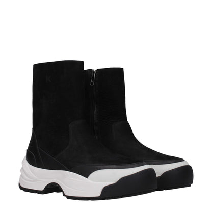 Kenzo Black Leather Ankle Boots by Kenzo