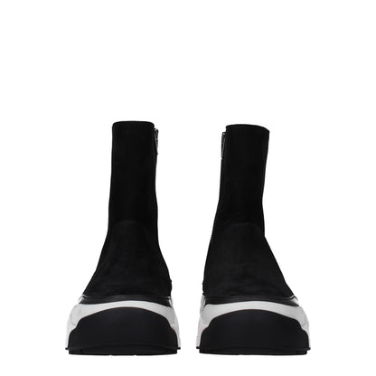 Kenzo Black Leather Ankle Boots by Kenzo