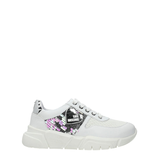 Love Moschino White Fabric Chunky Sneakers by Love Moschino