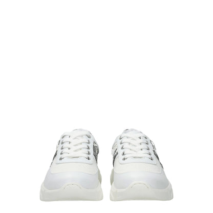 Love Moschino White Fabric Chunky Sneakers by Love Moschino