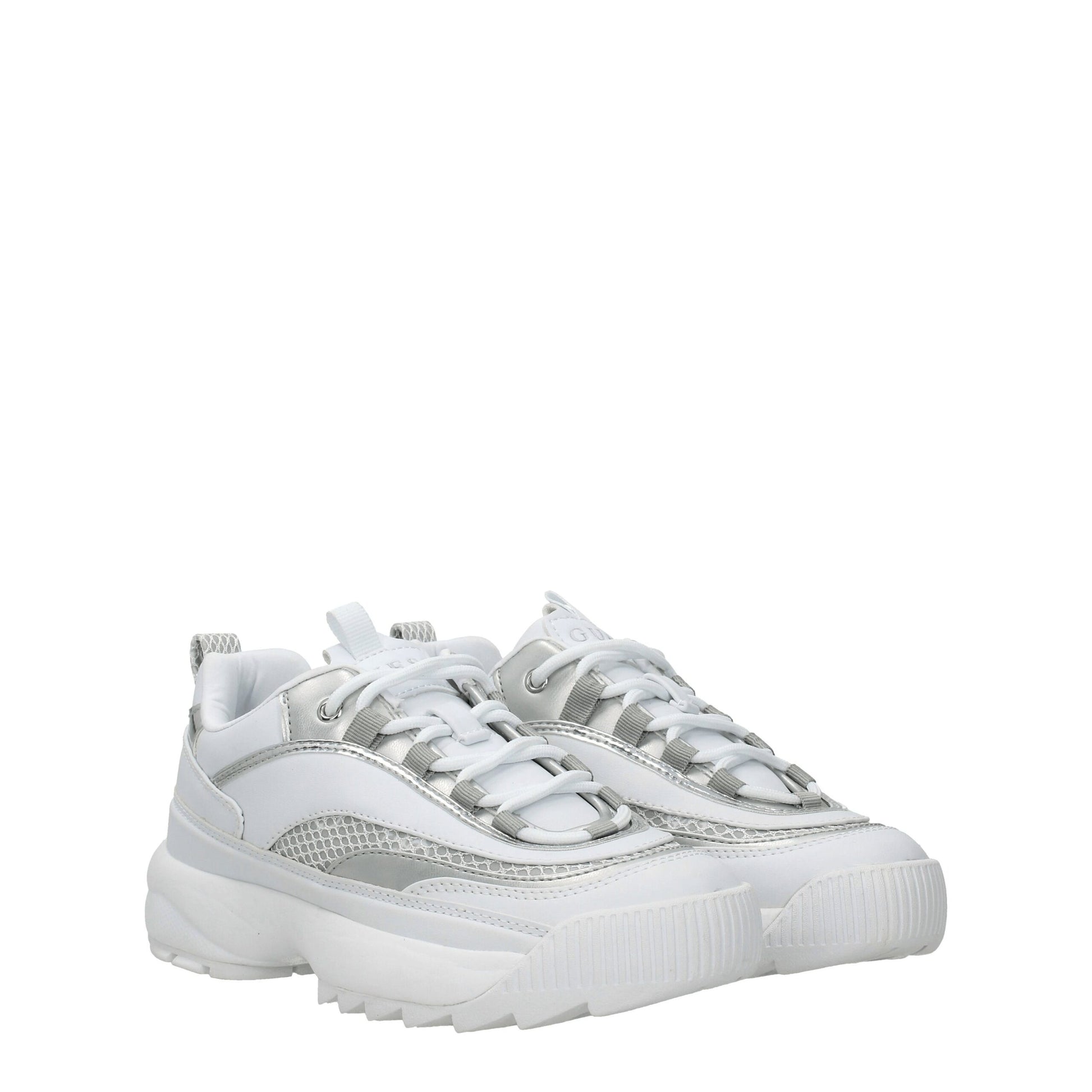Guess White Polyethylene Chunky Sneakers by Guess