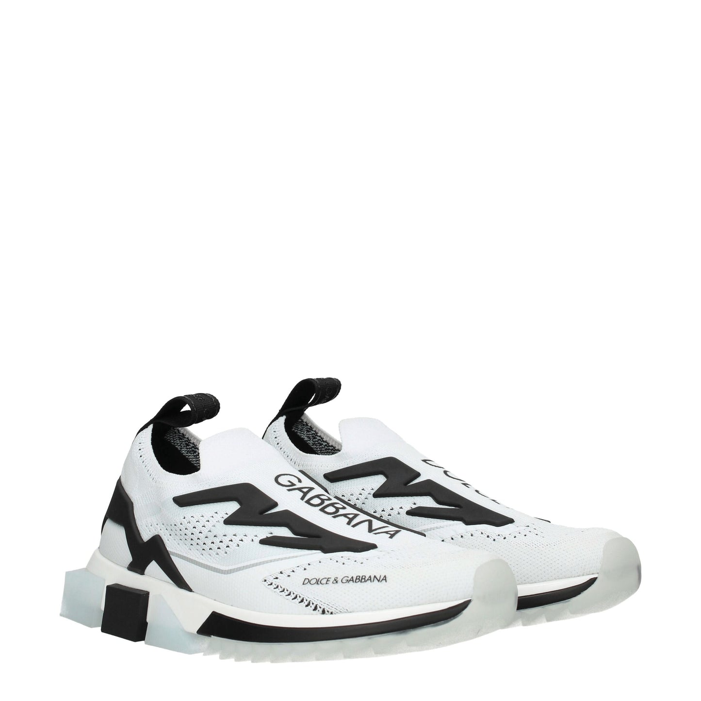 Dolce & Gabbana White Fabric Athletic Sneakers by Dolce & Gabbana