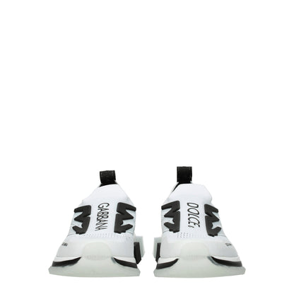 Dolce & Gabbana White Fabric Athletic Sneakers by Dolce & Gabbana