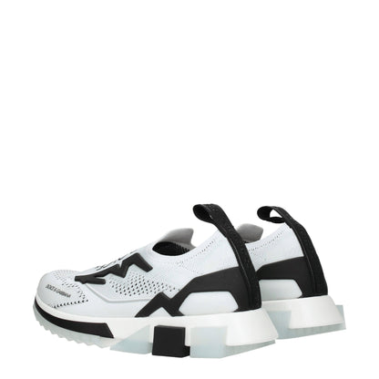 Dolce & Gabbana White Fabric Athletic Sneakers by Dolce & Gabbana