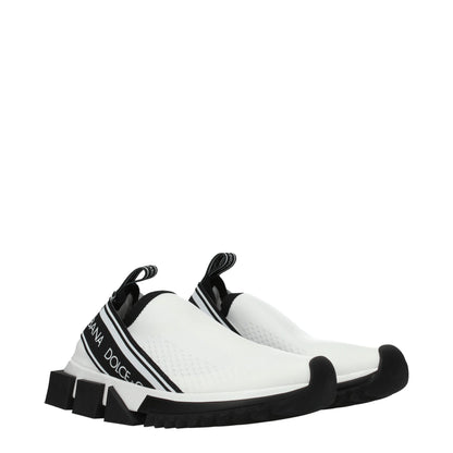 Dolce & Gabbana White Fabric Chunky Sneakers by Dolce & Gabbana