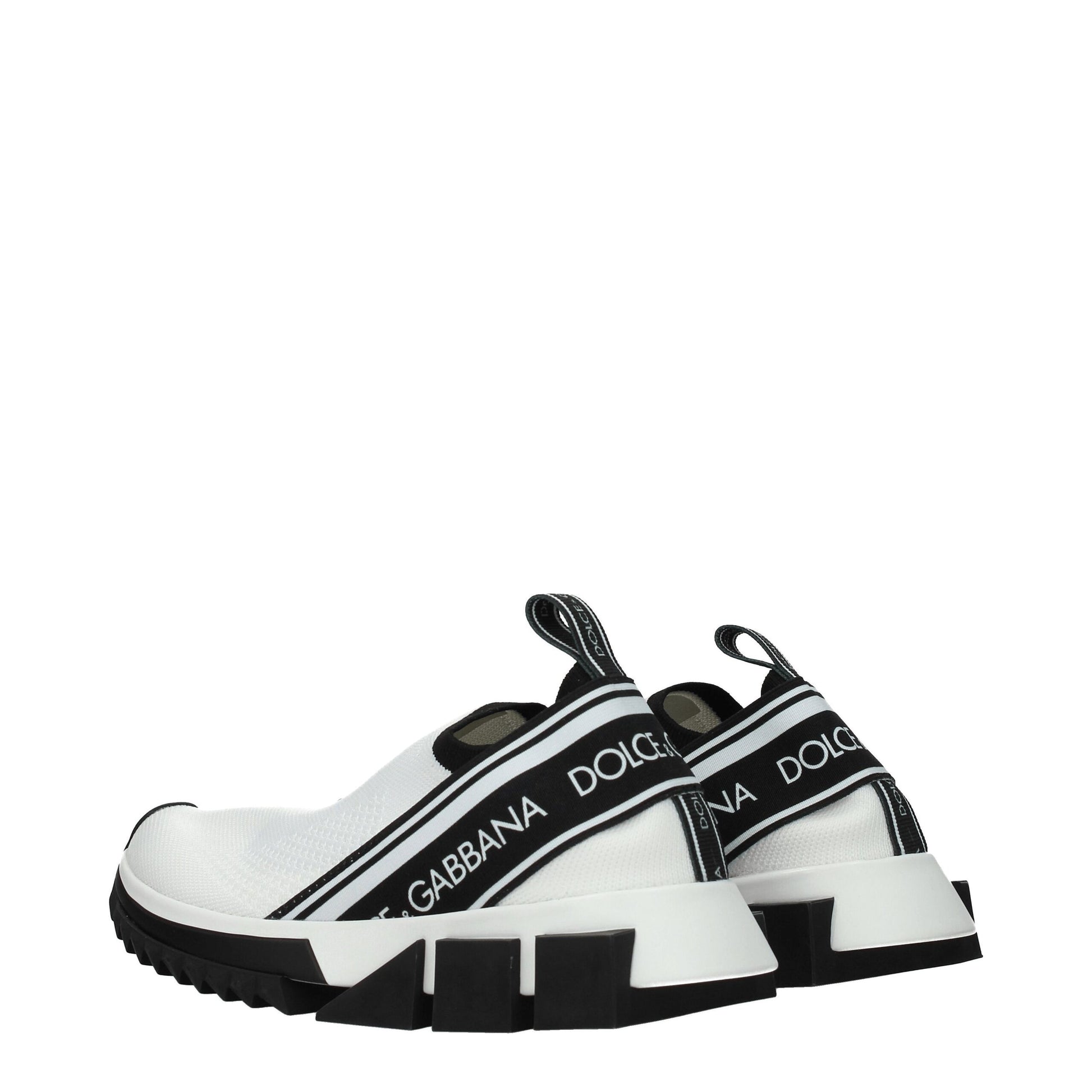 Dolce & Gabbana White Fabric Chunky Sneakers by Dolce & Gabbana