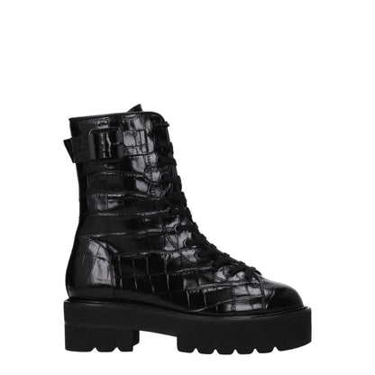 Stuart Weitzman Black Leather Ankle Boots by Stuart Weitzman