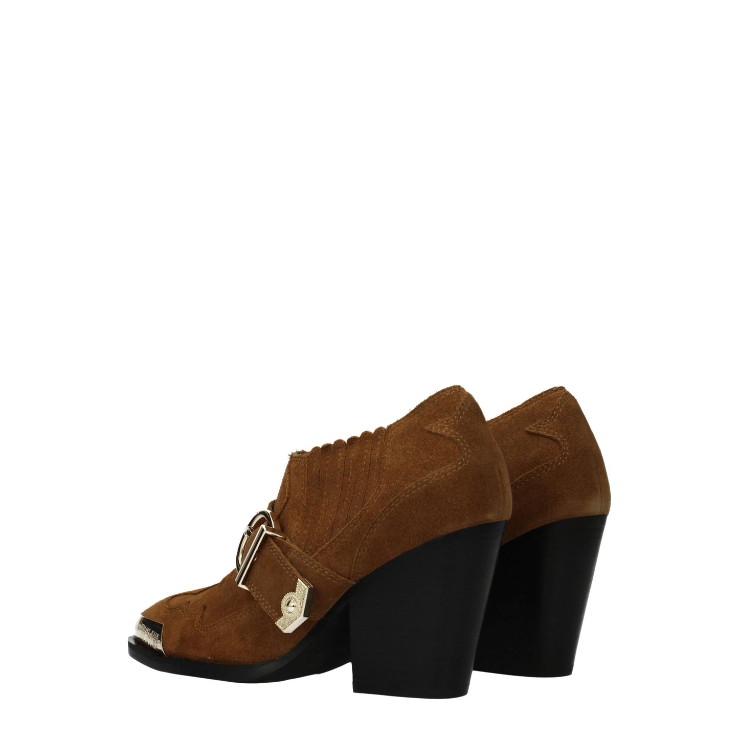 Versace Jeans Brown Leather Ankle Boots by Versace Jeans