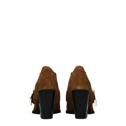 Versace Jeans Brown Leather Ankle Boots by Versace Jeans