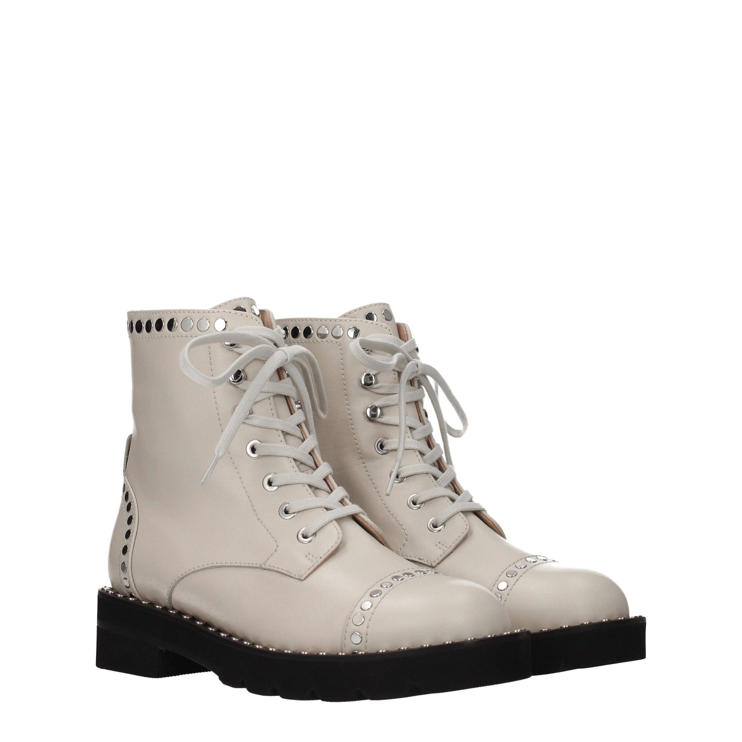 Stuart Weitzman Beige Leather Ankle Boots by Stuart Weitzman