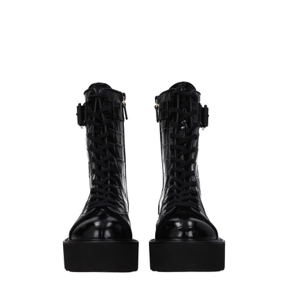 Stuart Weitzman Black Leather Ankle Boots by Stuart Weitzman