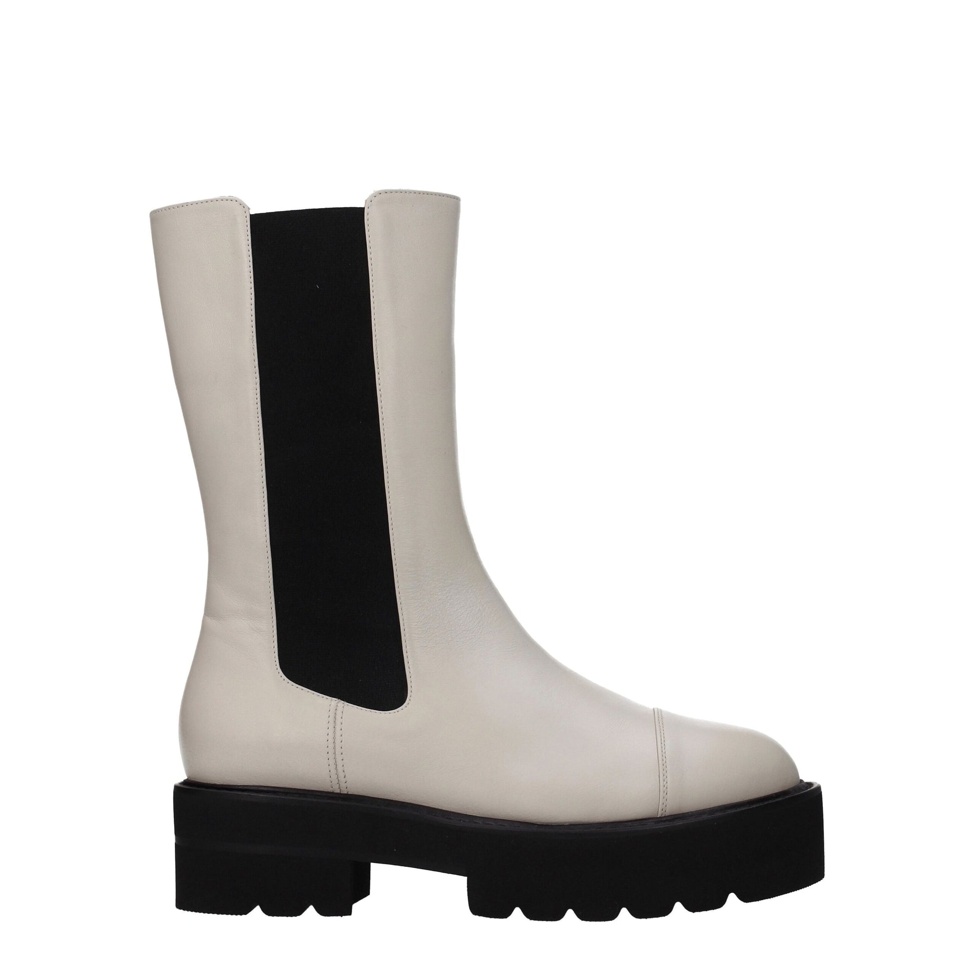 Stuart Weitzman Beige Leather Ankle Boots by Stuart Weitzman