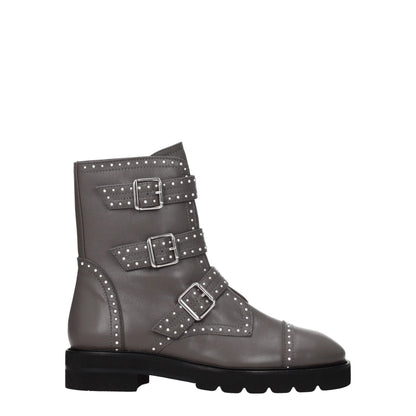 Stuart Weitzman Gray Leather Ankle Boots by Stuart Weitzman