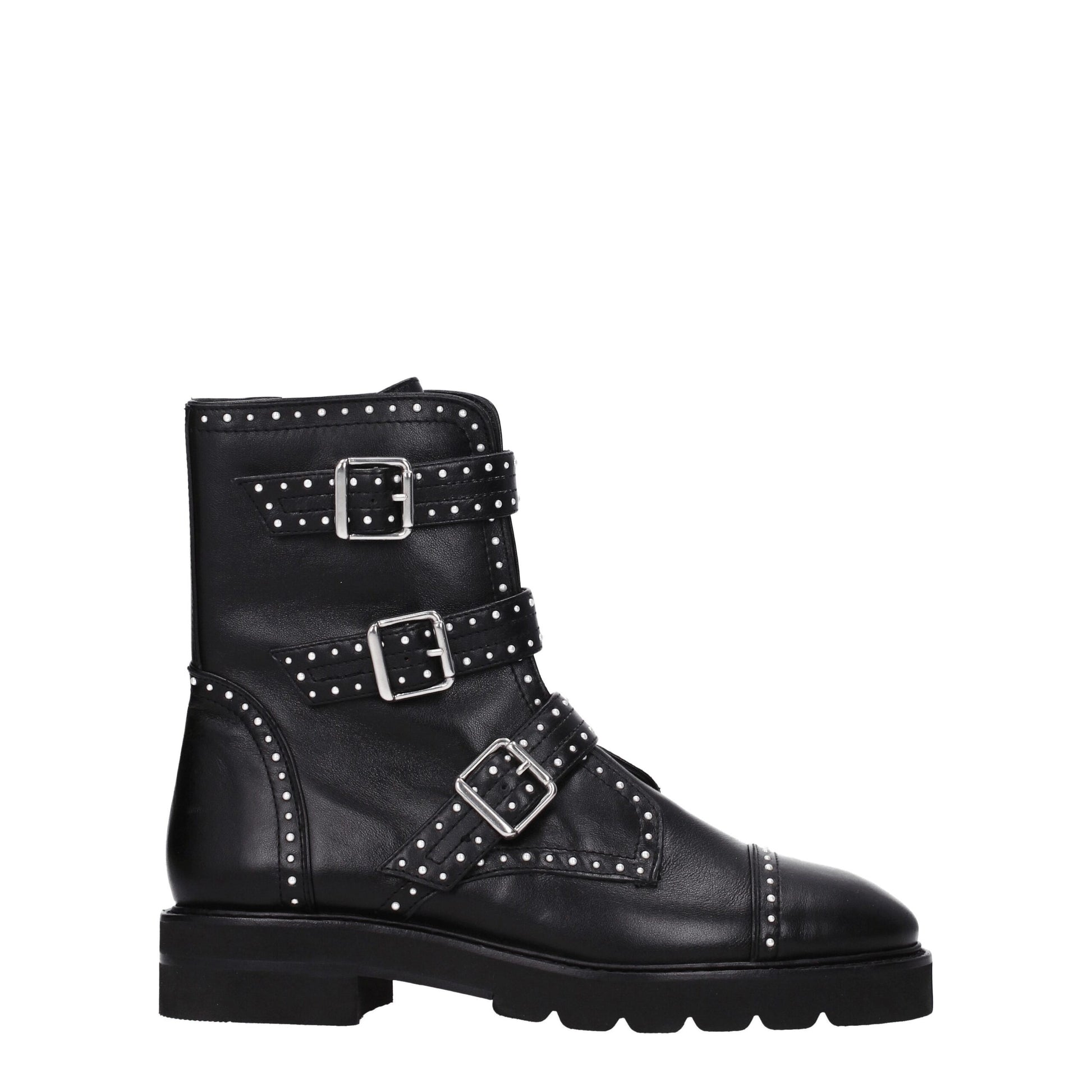 Stuart Weitzman Black Leather Ankle Boots by Stuart Weitzman