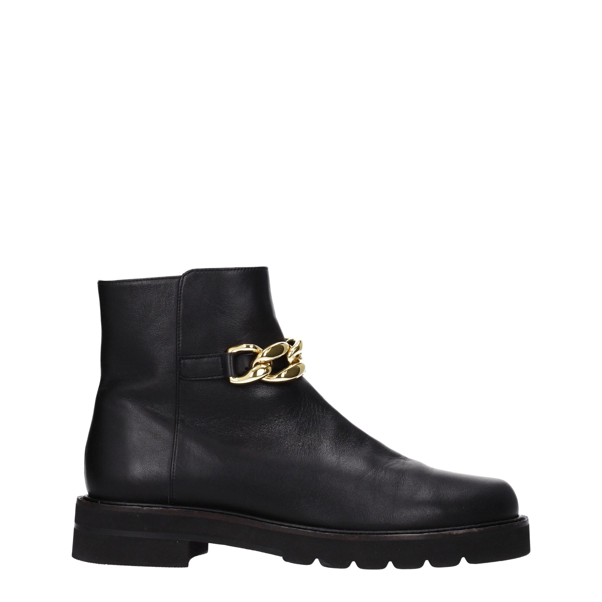 Stuart Weitzman Black Leather Ankle Boots by Stuart Weitzman