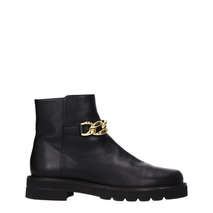Stuart Weitzman Black Leather Ankle Boots by Stuart Weitzman