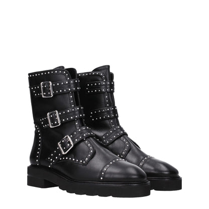 Stuart Weitzman Black Leather Ankle Boots by Stuart Weitzman