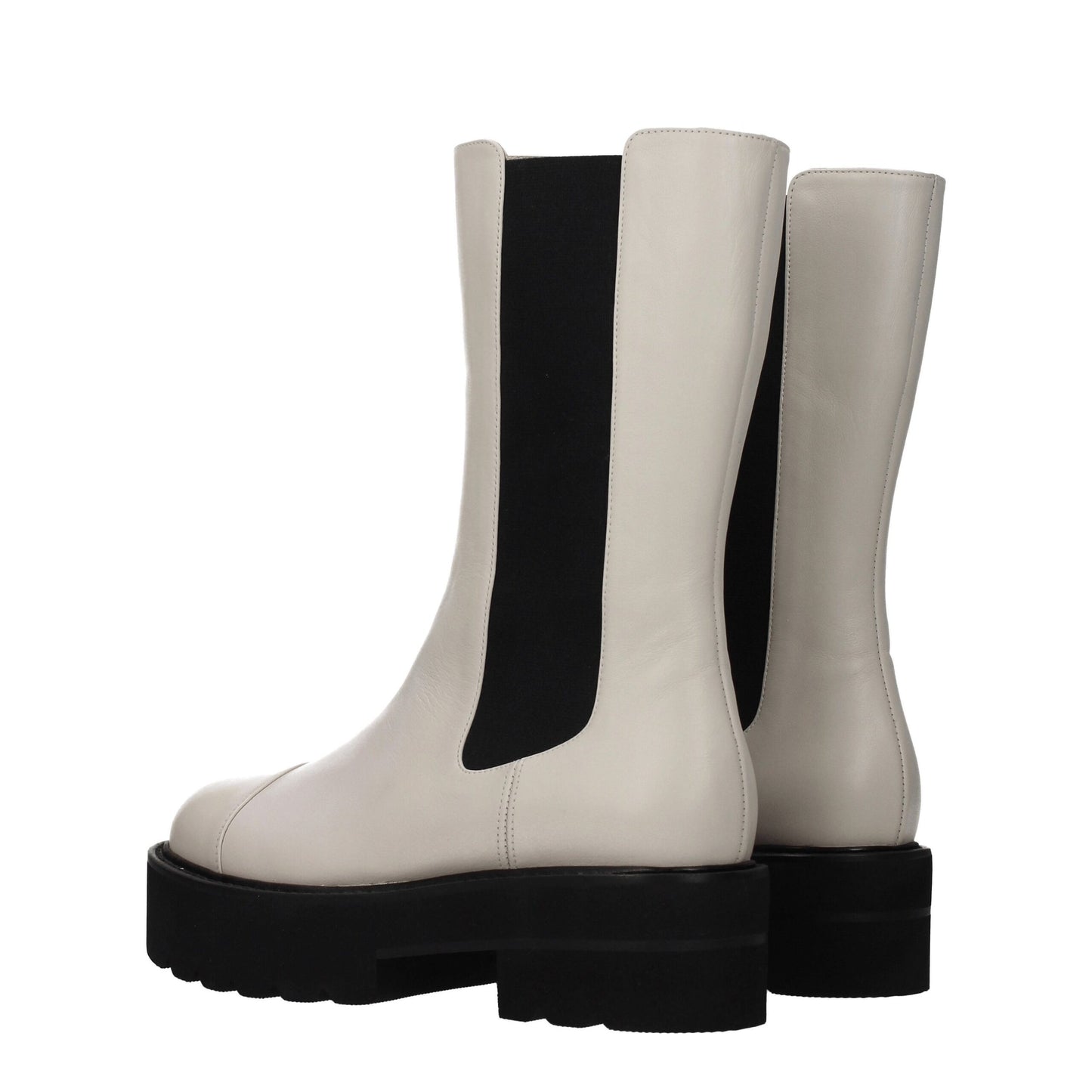 Stuart Weitzman Beige Leather Ankle Boots by Stuart Weitzman