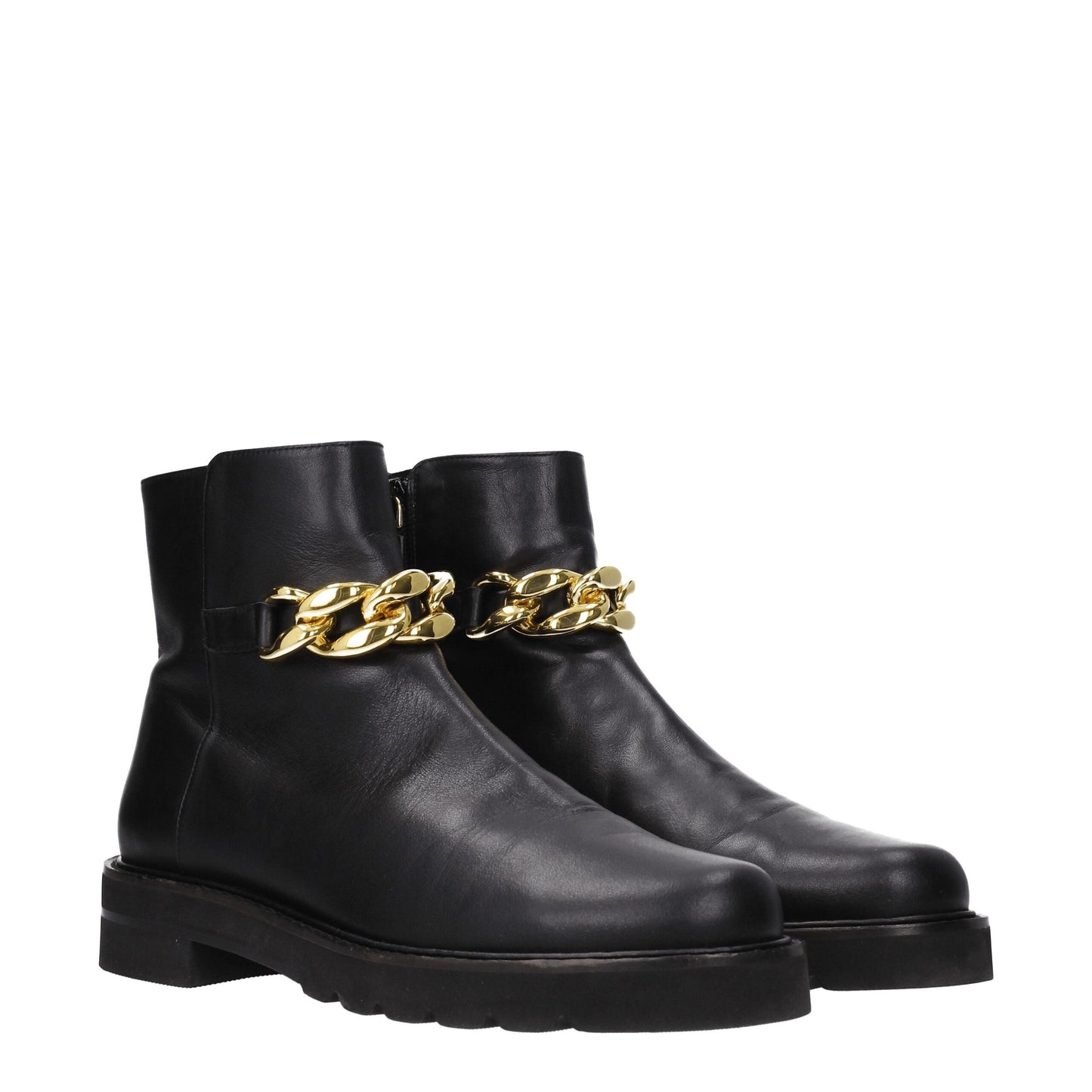 Stuart Weitzman Black Leather Ankle Boots by Stuart Weitzman