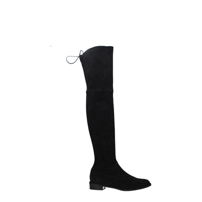 Stuart Weitzman Black Leather Over The Knee by Stuart Weitzman