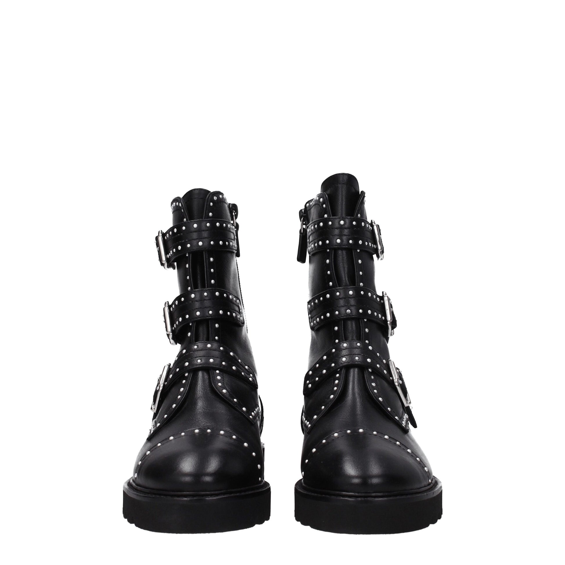 Stuart Weitzman Black Leather Ankle Boots by Stuart Weitzman