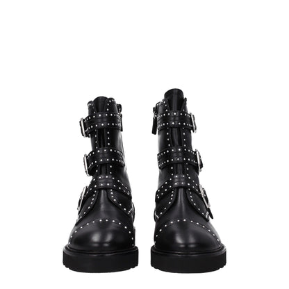 Stuart Weitzman Black Leather Ankle Boots by Stuart Weitzman