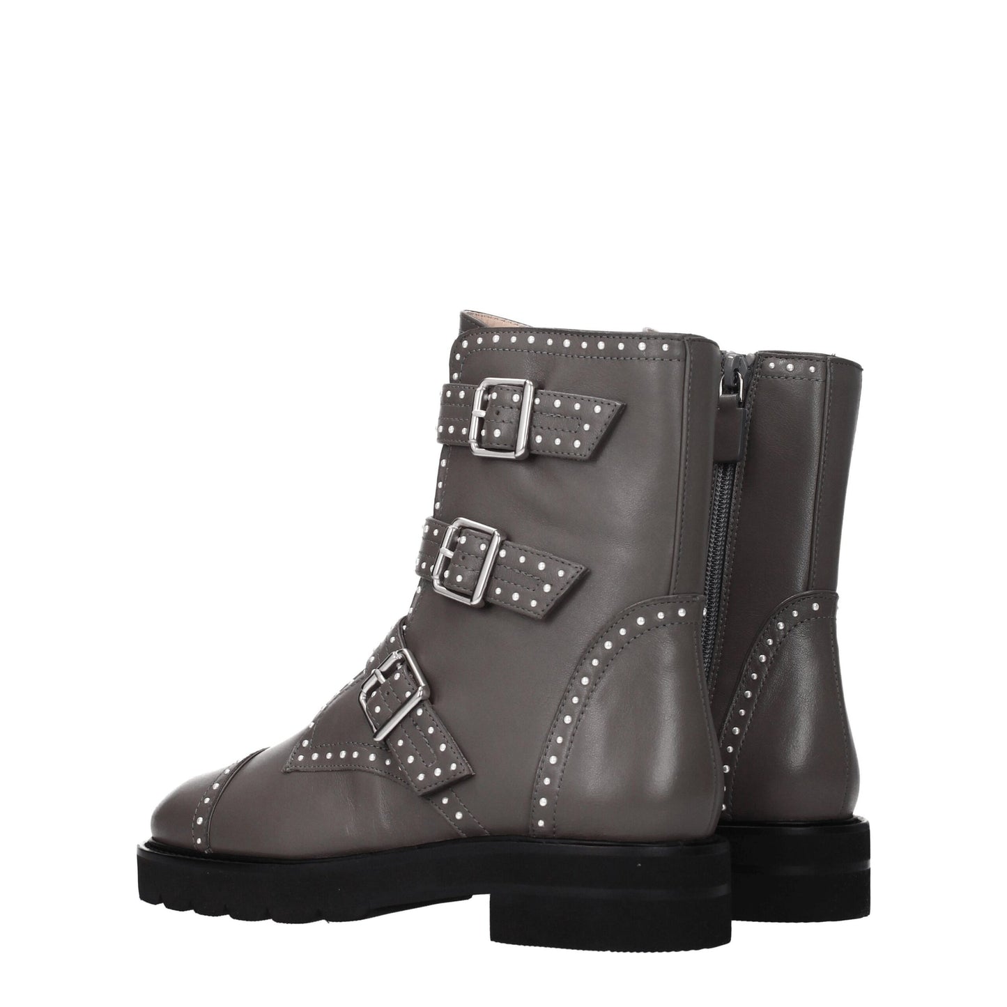 Stuart Weitzman Gray Leather Ankle Boots by Stuart Weitzman